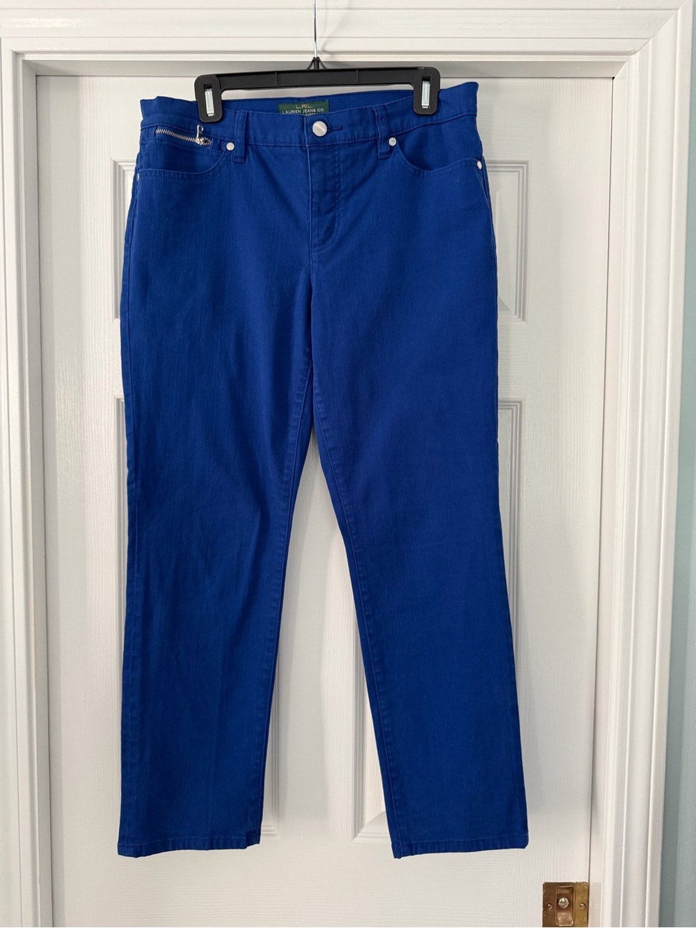 LRL Classic Women's Royal Blue Straight-Leg Jeans - 12